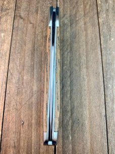 Canal Street Cutlery Half Moon Trapper Reclaimed American Chestnut 14-4CrMo 2012