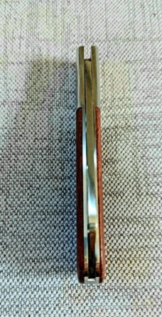 Johan du Plessis Camel Thorn Barlow..3.75".N690.Sheepsfoot long pull...steel bolsters.coa/pouch 
