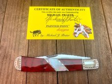 Canal Street Cutlery Half Moon Trapper Michael Prater Painted Pony Custom