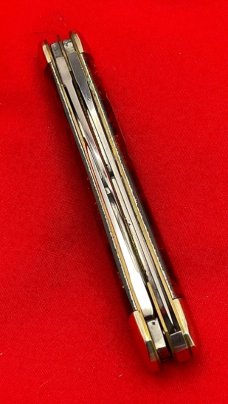 Fight’n Rooster Junior Premium Small Stockman Pocket Knife Antique Christmas Tree Scales MINT 