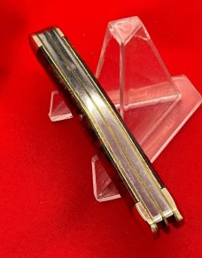 Fight’n Rooster Junior Premium Small Stockman Pocket Knife Antique Christmas Tree Scales MINT 