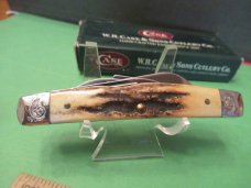 Case XX 2006 Scrolled Bolsters Stag Handle Blue Scroll Congress Pattern # 54052 SS
