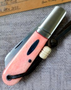 Margrate Sheepsfoot Barlow..Pink Giraffe..N690...3.75" clsd.liners..spacers..Fluted..coa..slip..box.