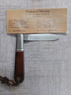 Margrate Spear Barlow..Leadwood..N690...3.75" clsd.liners..spacers..Fluted..coa..slip..box.