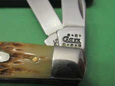 Case XX 2001Amber Bone Mini Trapper Pattern # 6207 SS