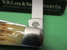 Case XX 2001Amber Bone Mini Trapper Pattern # 6207 SS