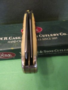 Case XX 2001Amber Bone Mini Trapper Pattern # 6207 SS