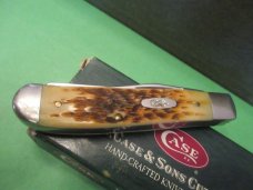 Case XX 2001Amber Bone Mini Trapper Pattern # 6207 SS