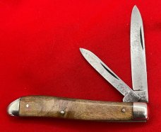 Vintage NEW YORK KNIFE CO #2079 Wharncliffe Peanut Jack Pocket Knife c1882-1931 Persian Shell Covers