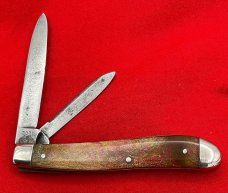 Vintage NEW YORK KNIFE CO #2079 Wharncliffe Peanut Jack Pocket Knife c1882-1931 Persian Shell Covers