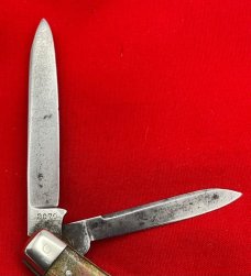 Vintage NEW YORK KNIFE CO #2079 Wharncliffe Peanut Jack Pocket Knife c1882-1931 Persian Shell Covers