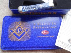 Case XX Blue Bone Trapper 6254 Salute to Freemasonry 