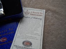 Case XX Blue Bone Trapper 6254 Salute to Freemasonry 