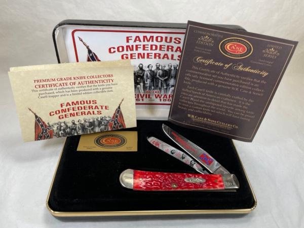 2013 CASE XX USA 6254 SS Confederate Generals Red Jig Bone Trapper MINT IN BOX (Z 54864) 2013 CASE XX USA 6254 SS Confederate Generals Red Jig Bone Trapper MINT IN BOX (Z 54864)