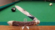 5” Custom Made Banana Knife with Premium Stag Handles