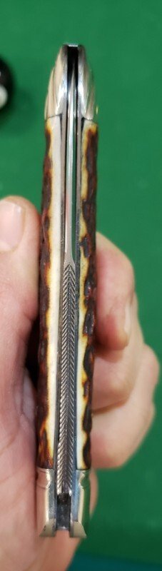 5” Custom Made Banana Knife with Premium Stag Handles