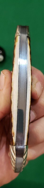 5” Custom Made Banana Knife with Premium Stag Handles