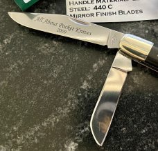 Canal Street Cutlery AAPK 2009 Forum Knife, Stockman, Ebony Wood Handle, New 
