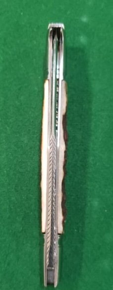 4 1/2"  Custom Made Bird's Head Bolster Knife, Premium Stag Handle