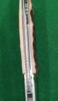 4 1/2"  Custom Made Bird's Head Bolster Knife, Premium Stag Handle