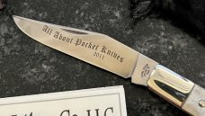 Canal Street Cutlery AAPK 2011 Forum Knife, Pinchlock , Amazing White Tail Deer Antler Handle, New 