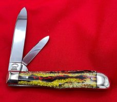  FIGHT’N ROOSTER Dogleg Swell Center Jack Pocket Knife Antique Christmas Tree