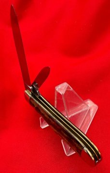  FIGHT’N ROOSTER Dogleg Swell Center Jack Pocket Knife Antique Christmas Tree