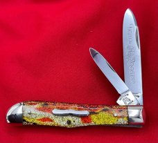 FIGHT’N ROOSTER Dogleg Swell Center Jack Pocket Knife Antique Christmas Tree