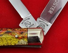  FIGHT’N ROOSTER Dogleg Swell Center Jack Pocket Knife Antique Christmas Tree