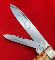  FIGHT’N ROOSTER Dogleg Swell Center Jack Pocket Knife Antique Christmas Tree