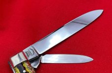 FIGHT’N ROOSTER Dogleg Swell Center Jack Pocket Knife Antique Christmas Tree