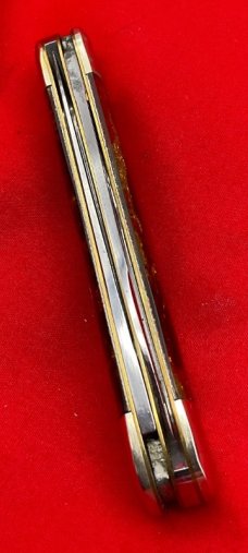 FIGHT'N ROOSTER 2-Blade Hawbaker Muskrat Jack Pocket Knife Christmas Tree Scales 2n Gen NM 1982-94