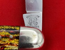 FIGHT'N ROOSTER 2-Blade Hawbaker Muskrat Jack Pocket Knife Christmas Tree Scales 2n Gen NM 1982-94