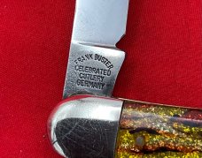 FIGHT'N ROOSTER 2-Blade Hawbaker Muskrat Jack Pocket Knife Christmas Tree Scales 2n Gen NM 1982-94