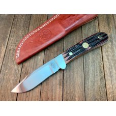 Canal Street Cutlery Fixed Blade Amber Stag Bone