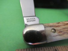 Buck Creek Stag Swell Center Whittler Made in Solingen Germany 