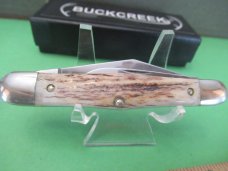 Buck Creek Stag Swell Center Whittler Made in Solingen Germany 