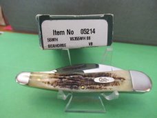 Case XX 2002 Vintage Bone Seahorse Whittler  Pattern # V6355WH SS
