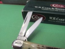 Case XX 2002 Vintage Bone Seahorse Whittler  Pattern # V6355WH SS