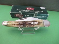 Case XX 2002 Vintage Bone Seahorse Whittler  Pattern # V6355WH SS
