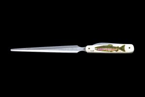 Scrimshaw Trout Colored Design Scrimshaw Collection Letter Opener Knife