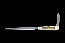 Scrimshaw Trout Colored Design Scrimshaw Collection Letter Opener Knife