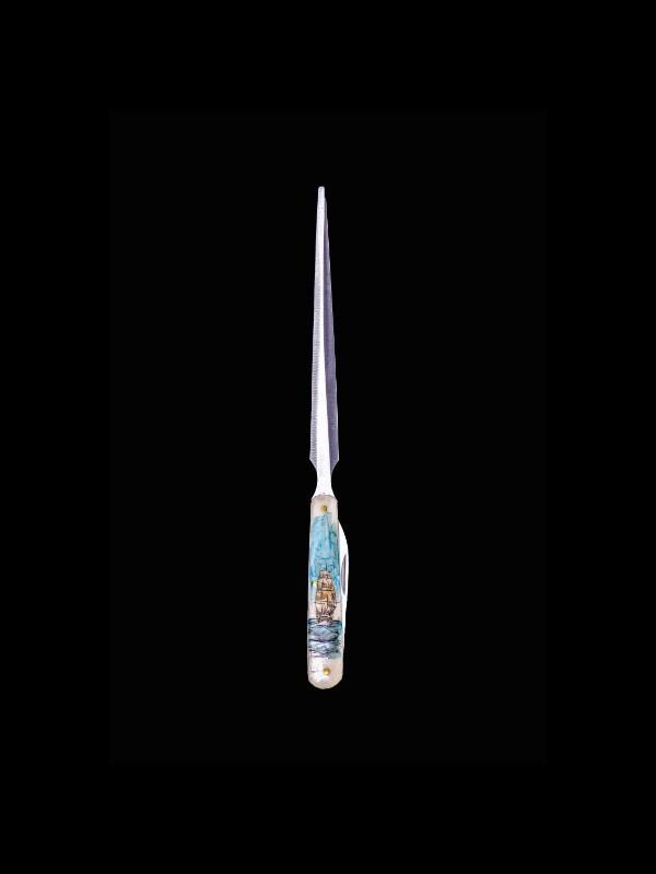 Scrimshaw Tall Ship Colored Design Scrimshaw Collection Letter Opener Knife 