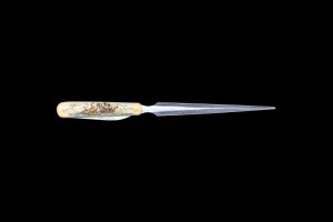 Etched Octopus and Ship Colored Design Scrimshaw Collection Letter Opener Knife
