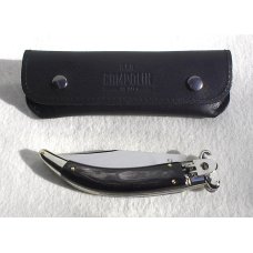 NEW A.G.A. CAMPOLIN BRAZILIAN HORN LEVER LOCK SHELL PULLER NICKEL SILVER BOLSTERS ONLY 300 MADE