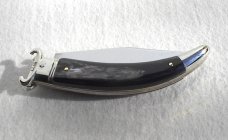 NEW A.G.A. CAMPOLIN BRAZILIAN HORN LEVER LOCK SHELL PULLER NICKEL SILVER BOLSTERS ONLY 300 MADE