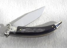 NEW A.G.A. CAMPOLIN BRAZILIAN HORN LEVER LOCK SHELL PULLER NICKEL SILVER BOLSTERS ONLY 300 MADE
