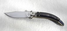 NEW A.G.A. CAMPOLIN BRAZILIAN HORN LEVER LOCK SHELL PULLER NICKEL SILVER BOLSTERS ONLY 300 MADE