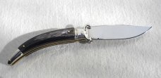 NEW A.G.A. CAMPOLIN BRAZILIAN HORN LEVER LOCK SHELL PULLER NICKEL SILVER BOLSTERS ONLY 300 MADE
