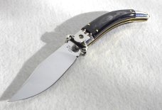 NEW A.G.A. CAMPOLIN BRAZILIAN HORN LEVER LOCK SHELL PULLER NICKEL SILVER BOLSTERS ONLY 300 MADE